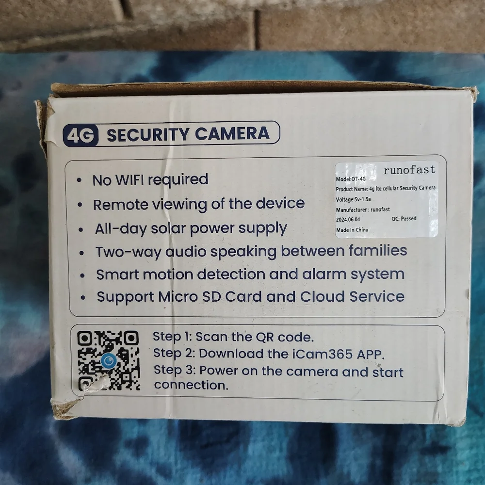 4G Cellular Security Camera - White